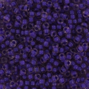 Margele Miyuki - Margele Miyuki Rocailles 11/0 semifrosted dark lilac lined amethyst 11-1932