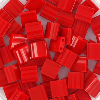 Margele Miyuki - Miyuki tila 5x5 mm opaque red TL-408