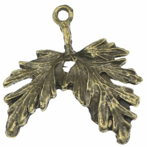 Accesorii metale comune - Pandantiv 2 frunze