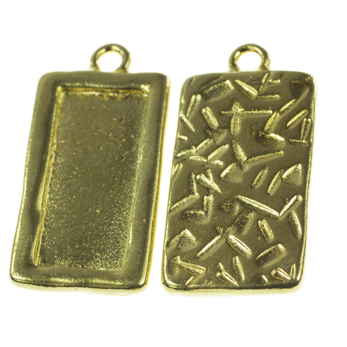 Pandantive, accesorii pandantive - Pandantiv, aliaj placat cu aur, 30x15 mm, gros. 3 mm