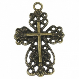 Accesorii metale comune - Pandantiv cruce filigram