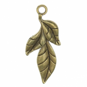 Accesorii metale comune - Pandantiv frunza 40x20