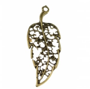 Accesorii metale comune - Pandantiv frunza filigram