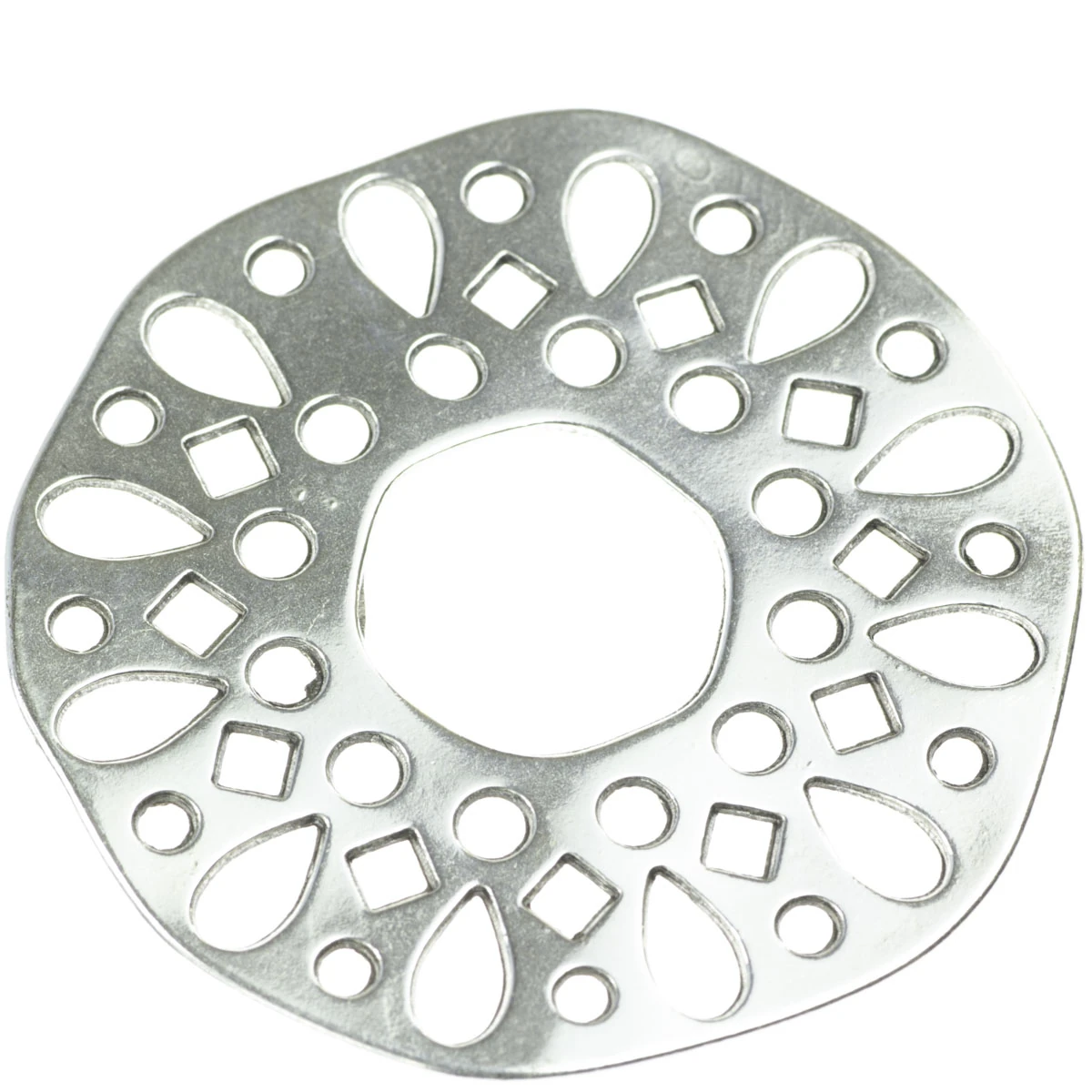 Pandantive, accesorii pandantive - Pandantiv, zamac placat cu argint, D 49 mm, gros. 2 mm