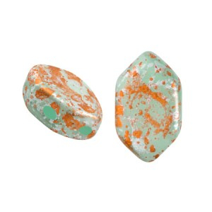 Margele Par Puca - Margele Paros Par Puca 7 X 4 mm Green Aqua Opal Tweedy
