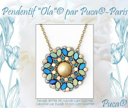 Margele Paros Par Puca 7 X 4 mm Green Aqua Opal Tweedy [2]