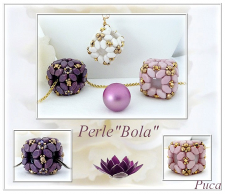 Margele Paros Par Puca 7 X 4 mm Light Rose Opal Capri Gold [3]