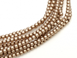 Margele Cehia - Perle Cehesti 6 mm taupe satin