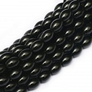 Margele Cehia - Perle cehesti Rizo 6x4 mm Black