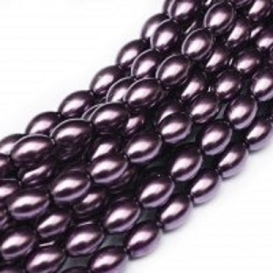 Margele Cehia - Perle cehesti Rizo 6x4 mm Violet