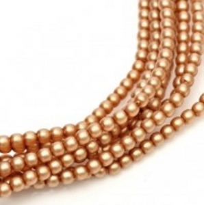 Margele Cehia - Perle cehesti matted 4 mm Tawny satin