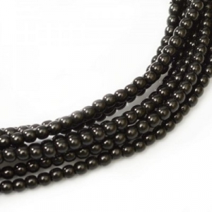 Margele Cehia - Perle cehesti shiny 4 mm Black