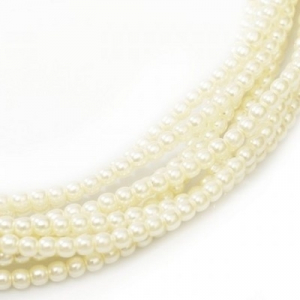 Margele Cehia - Perle cehesti shiny 4 mm Cream