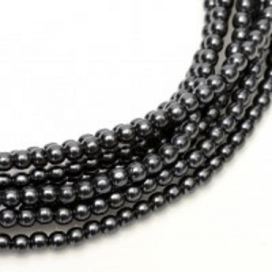 Margele Cehia - Perle cehesti shiny 4 mm Dark Grey