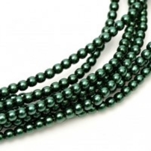 Margele Cehia - Perle cehesti shiny 4 mm Deep Emerald