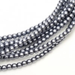 Margele Cehia - Perle cehesti shiny 4 mm Grey