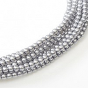 Margele Cehia - Perle cehesti shiny 4 mm Light Grey