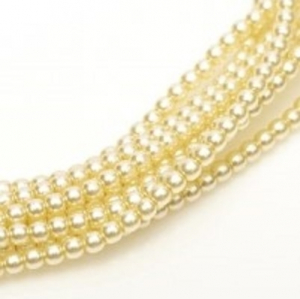 Margele Cehia - Perle cehesti shiny 8 mm Cream