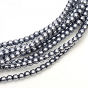 Margele Cehia - Perle cehesti shiny 8 mm Grey