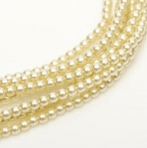 Margele Cehia - Perle cehesti shiny 8 mm Old Lace