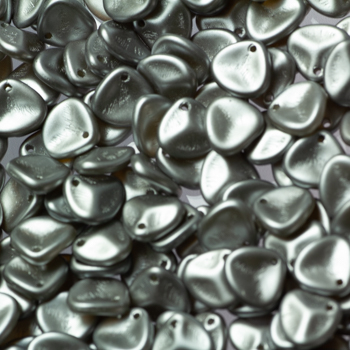 Margele cehesti Rose petals - Margele cehesti Rose Petals 8x7 mm (loose) : Pearl Coat Silver
