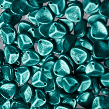 Margele cehesti Rose petals - Margele cehesti Rose Petals 8x7 mm (loose) : Pearl Coat Teal