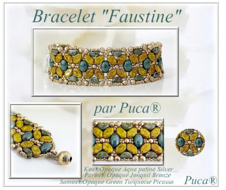 Margele Samos Par Puca 5 X 7 mm Opaque Green Turquoise [2]