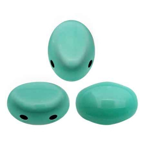 Margele Par Puca - Margele Samos Par Puca 5 X 7 mm Opaque Green Turquoise
