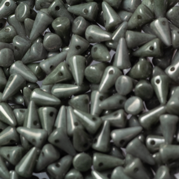 Margele Cehia - Spikes 5x8 mm Chalk White Grey Luster