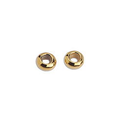Tortite, baze cercei - Stopper 6 mm D 1.2 mm alama placata aur 24K