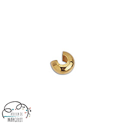 Accesorii metale comune - Acoperitor de crimp 5 mm alama placata aur 24K
