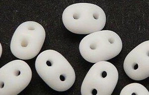 Toho SuperDuo - Margele Matubo SuperDuo 5 x 2mm Matte Opaque White