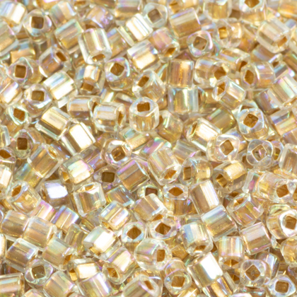 Toho Cub - Toho Cube 1,5 mm Gold-Lined Rainbow Crystal