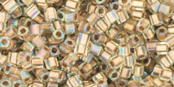 Toho Cub - Toho Cube 1,5 mm Gold-Lined Rainbow Crystal