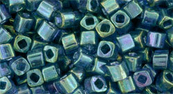 Toho Cub - Toho Cube 3 mm Gold-Lustered Lt Tanzanite