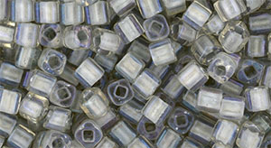 Toho Cub - Toho Cube 3 mm Inside-Color Rainbow Crystal/Gray-Lined