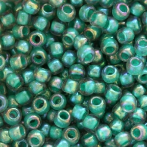 Margele Toho - Margele Toho Round 11/0 inside color rainbow lt sapphire/opaque teal TR 11 1833
