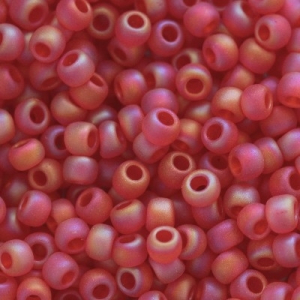 Margele Toho - Margele Toho Round 11/0 transparent rainbow frosted siam ruby TR 11 165BF