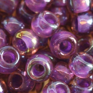 Margele Toho - Margele Toho Round 6/0 inside color rainbow rosaline/opaque purple TR 06 928