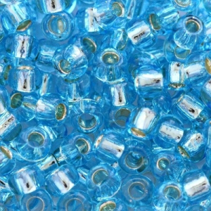 Margele Toho - Margele Toho Round 8/0 silver lined aquamarine TR 08 23