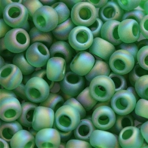 Margele Toho - Margele Toho Round 8/0 trans rainbow frosted grass green TR 08 167BF