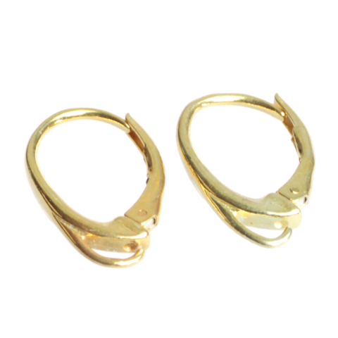 Tortite si baze cercei - Tortita cercei, argint 925 placat cu aur, lungime 17 mm, grosime 1.5 mm