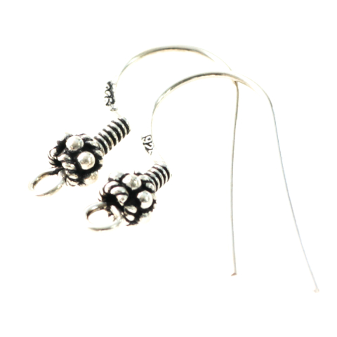 Tortite si baze cercei - Tortite cercei Bali, argint 925 antichizat, lungime 20 mm, grosime 0.8 mm