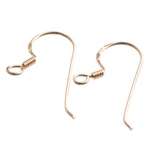 Tortite si baze cercei - Tortite cercei cu arc, argint 925 placat cu aur roz, lungime 19 mm, grosime 1 mm