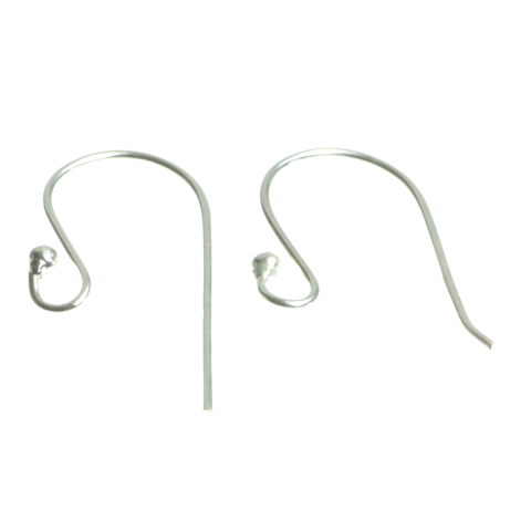 Tortite si baze cercei - Tortite cercei cu bila, argint 925, lungime 13 mm, grosime 0.5 mm