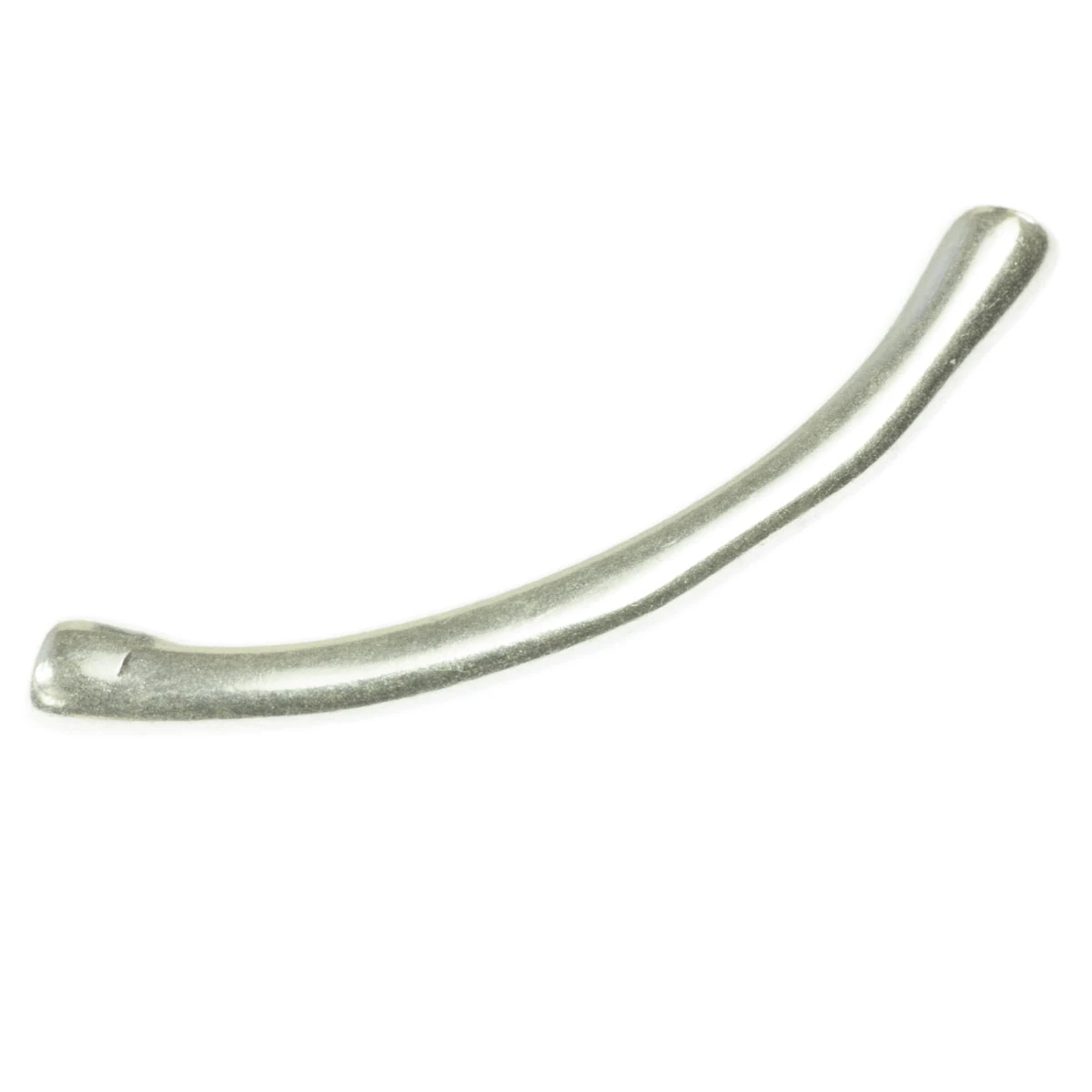 Conectori, link-uri si tuburi - Tub curbat, zamac placat cu argint, L 50 mm, gros. 4 mm, orif. 2.5 mm