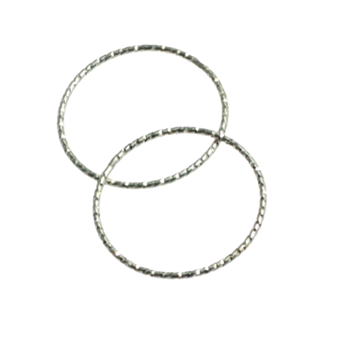 Accesorii argint - Zale decorative texturate, argint 925, grosime 1 mm, diametrul 20 mm