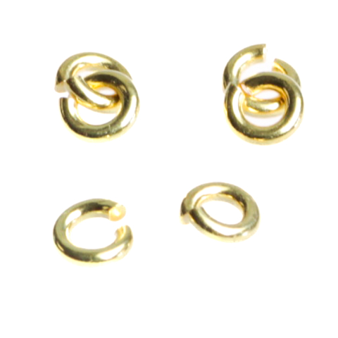 Zale si anouri - Zale deschise, argint 925 placat cu aur, grosime 1 mm, diametrul 4 mm