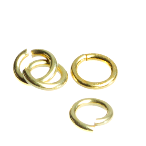 Zale si anouri - Zale deschise, argint 925 placat cu aur, grosime 1 mm, diametrul 5 mm
