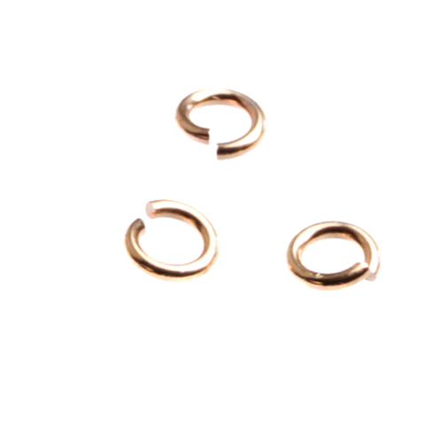 Zale si anouri - Zale deschise, argint 925 placat cu aur roz, grosime 0.8 mm, diametrul 4 mm
